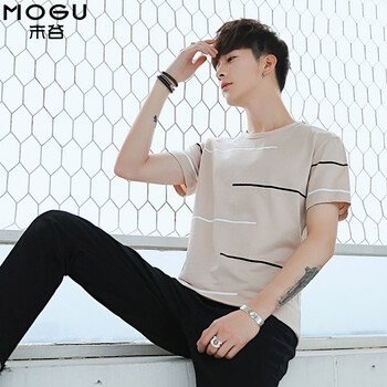 末古（MOGU） 短袖 男士T恤 杏色 