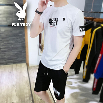 花花公子（PLAYBOY PHYSICAL） 短袖 男士T恤 白色CY115 