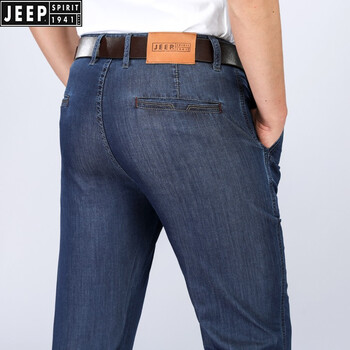 Jeep 寬松褲 商務(wù)休閑 男士牛仔褲
