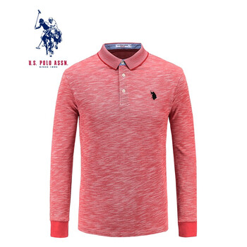 U.S.POLO ASSN. 長(zhǎng)袖 男士T恤 紅色 L