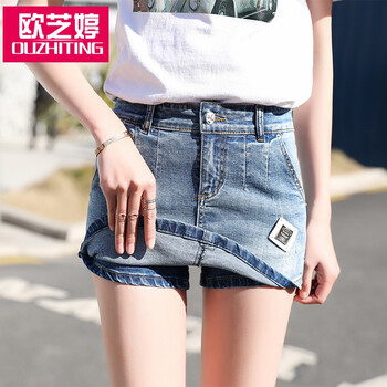薄款牛仔短裙