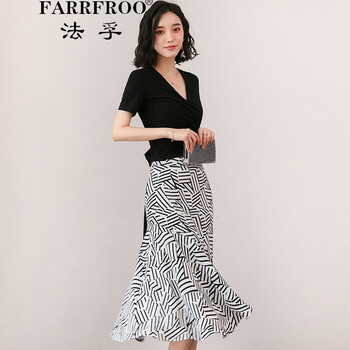 法孚（FARRFROO）  荷葉邊，不規(guī)則，褶皺，蝴蝶結(jié)，立體裝飾 連衣裙