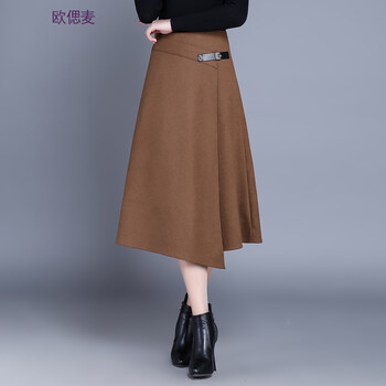 呢子一步裙秋冬