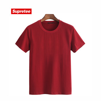 supretee 短袖 男士T恤 酒紅空白T恤 