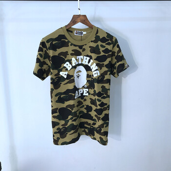 A BATHING APE 短袖 男士T恤 125綠迷彩 