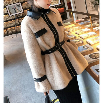 pu帶毛外套
