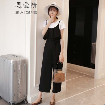 思愛情（SIAIQING） 高腰  女 九分褲 休閑褲