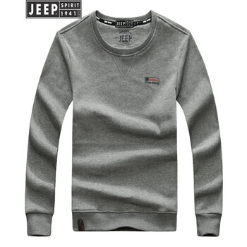 Jeep 長(cháng)袖 男士T恤 花灰色 
