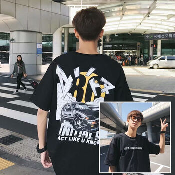 古萊登（GODLIKE） 短袖 男士T恤 黑色車車 