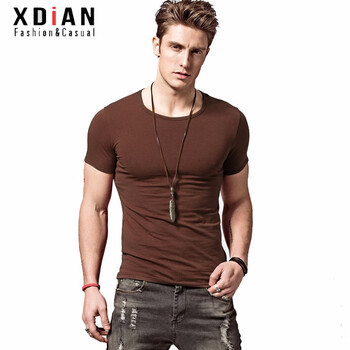 續(xù)點(diǎn)（XDIAN） 短袖 男士T恤 咖啡圓領(lǐng) 