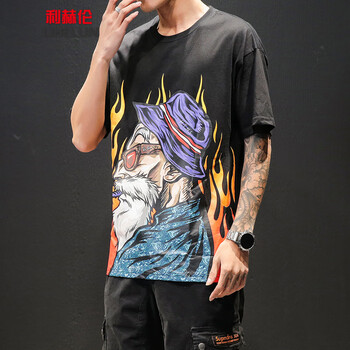 利赫倫（LIHELUN） 短袖 男士T恤 黑色T909 