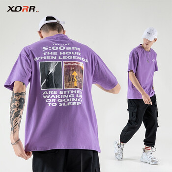 XORR 短袖 男士T恤 紫色 