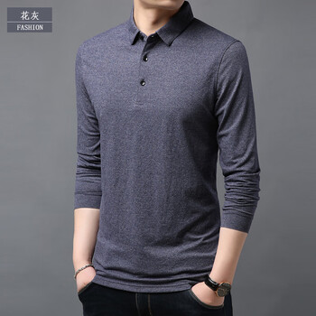 澤荃（ze quan） 長(cháng)袖 男士T恤 8720花灰色 XL，L，M，XXL，XXXL