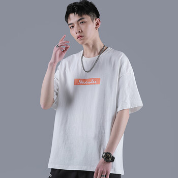 歐朗普（OULANGPU） 五分袖 男士T恤 白色 