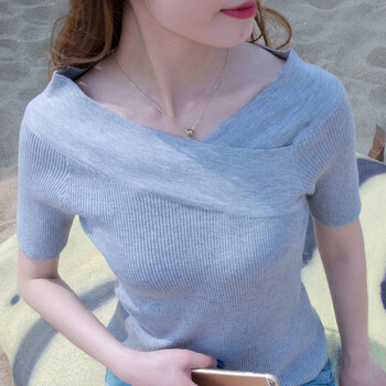 純棉系帶針織衫，打造清新小仙女