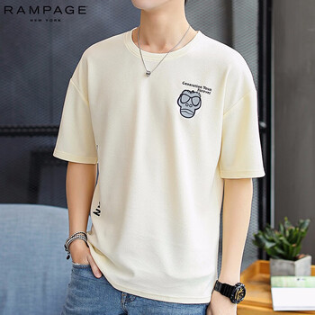 RAMPAGE 短袖 男士T恤 908淡黃色 