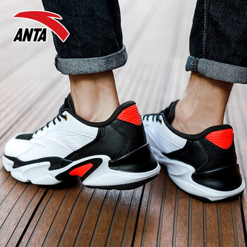 安踏（ANTA）跑步鞋8852-4安踏白/黑/熒光亮深紅 