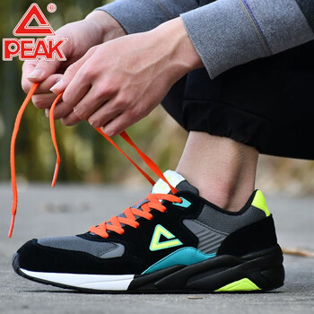 匹克（PEAK）跑步鞋黑色/熒光黃  