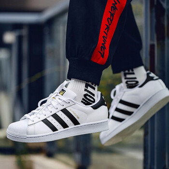 阿迪達斯（Adidas）板鞋C77124/三葉草 金標貝殼頭 