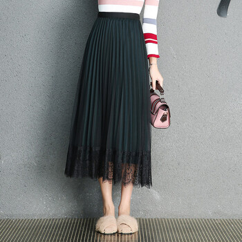 高腰毛呢半身裙，微胖妹子的福音