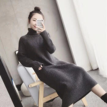 超厚毛衣裙