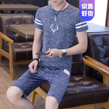 尊首（ZUNSHOU） 短袖 男士T恤 5101牛仔藍(lán) 