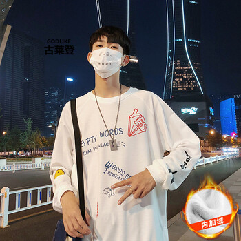 古萊登（GODLIKE） 長袖 男士T恤 W562白色加絨 XL，L，XXL，XXXL，M