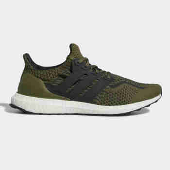 阿迪达斯 （adidas）Adidas ULTRABOOST 5 DNA 男士跑步鞋袜套贴合缓震回弹透气舒适休 橄榄绿 GZ0442 标准42.5码/us9