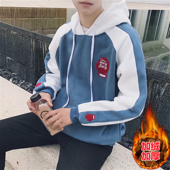 尊尚鳥（ZunshangniaO） 長袖 男士T恤 藍色 拳頭衛(wèi)衣（加絨款） XL，4XL，L，M