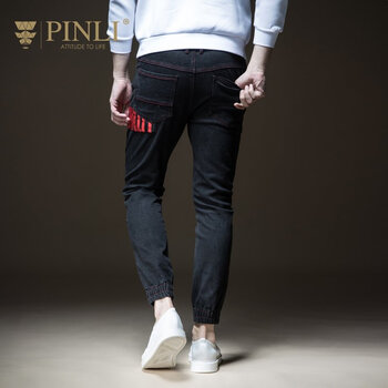 品立（PINLI） 修身褲 青春休閑 男士牛仔褲