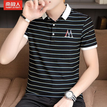 南極人（Nanjiren） 短袖 男士T恤 N78001黑色 XL，L，XXXL，XXL，M