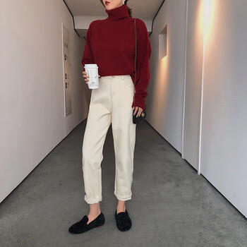加絨小腳牛仔褲，修身又顯瘦