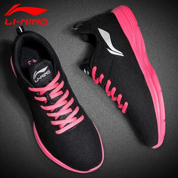 李寧（LI-NING）跑步鞋新基礎(chǔ)黑/蕉紅色（植絨保暖） 37