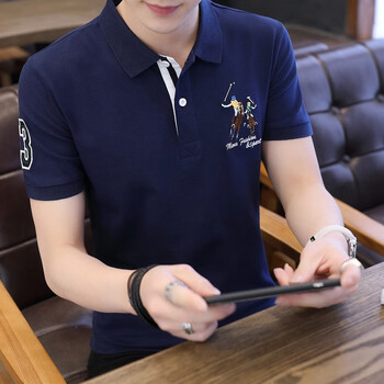 利紳狐（lishenhu） 短袖 男士T恤 藏青色 