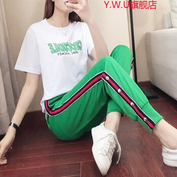 短袖個(gè)性運(yùn)動(dòng)套裝女夏