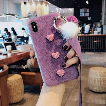 iphone手機殼馬毛