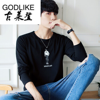 古萊登（GODLIKE） 長袖 男士T恤 黑色長袖 XL，L，XXXL，XXL，M