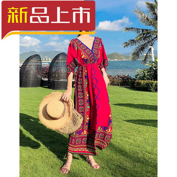 圓領(lǐng)復古連衣裙，打造優(yōu)雅小女人