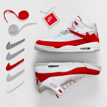 耐克（NIKE）籃球鞋白紅手稿 換鉤 CJ0939-100 