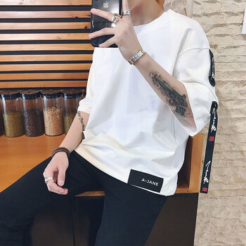 快樂(lè)嘉人 長(zhǎng)袖 男士T恤 織帶白色優(yōu)質(zhì)版 