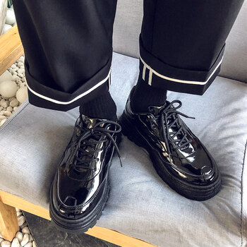 古萊登（GODLIKE）男士CB8803亮皮黑 44