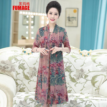芙瑪格（FUMAGE） 大花 拼接，印花 連衣裙