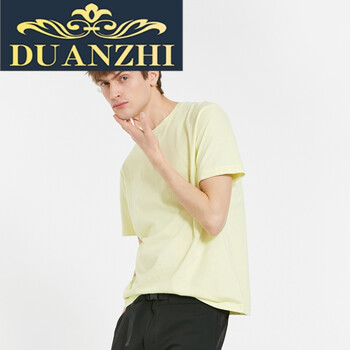 端致（DUANZHI） 長(zhǎng)袖 男士T恤 B07淡黃色Limelight 