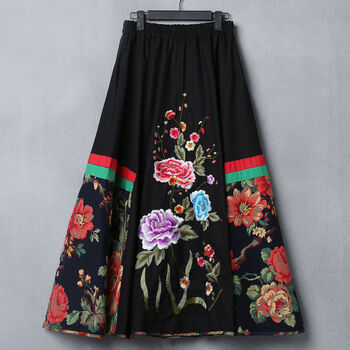 元素,樣式,刺繡大擺裙,民族,趨勢,新款,刺繡大擺裙新款,流行