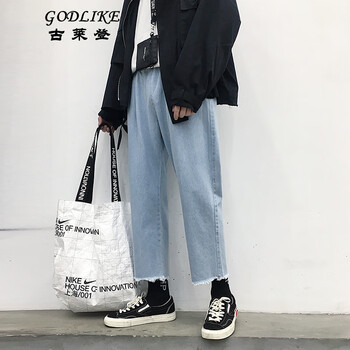 古萊登（GODLIKE） 中腰 直筒褲 女 九分褲 牛仔褲