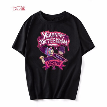 七匹鯊 短袖 男士T恤 黑色DESTORY S，XL，4XL，5XL，L，XXXL，加大，XXL