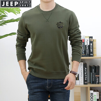 Jeep 短袖 男士T恤 長(zhǎng)袖軍綠色 
