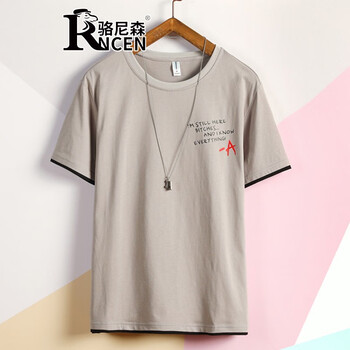 駱尼森（RNCEN） 短袖 男士T恤 灰色 