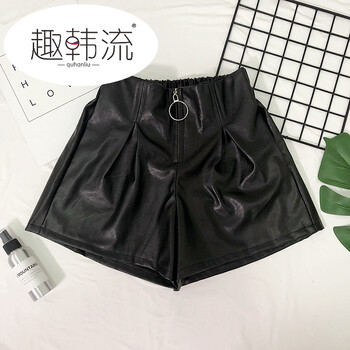 韓國彈力皮褲
