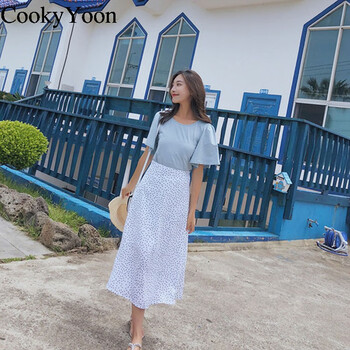 CookyYoon 碎花 拼接，花邊，印花 連衣裙